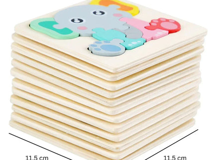 Puzzle Educaționale din lemn – Forme și Animale - Bebeboo - Totul pentru copii. Jucării, Hăinuțe, Perne, Mobilier, Textile