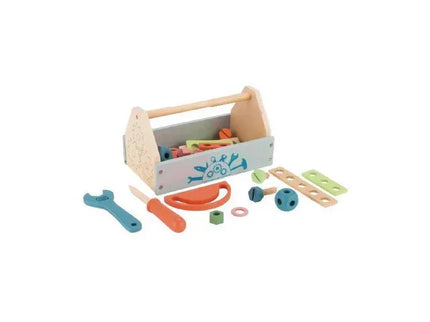 Cutie cu unelte din lemn Ecotoys TL80013 - Bebeboo - Totul pentru copii. Jucării, Hăinuțe, Perne, Mobilier, Textile
