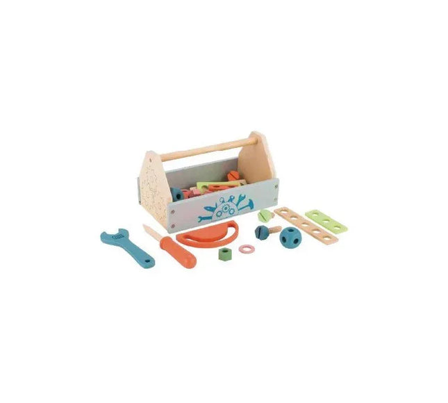 Cutie cu unelte din lemn Ecotoys TL80013 - Bebeboo - Totul pentru copii. Jucării, Hăinuțe, Perne, Mobilier, Textile