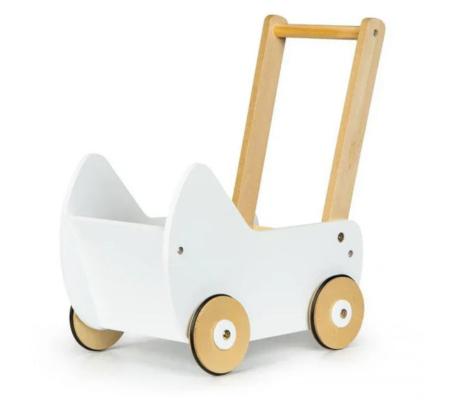 Carucior pentru papusi din lemn Ecotoys ESC-W-0173 - Bebeboo - Totul pentru copii. Jucării, Hăinuțe, Perne, Mobilier, Textile
