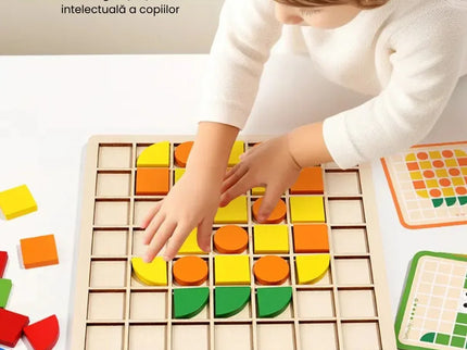 Puzzle mozaic, de tip Montessori - 120 de piese, 3 ani+ - Bebeboo - Totul pentru copii. Jucării, Hăinuțe, Perne, Mobilier, Textile