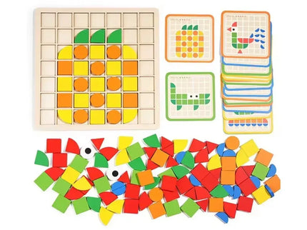 Puzzle mozaic, de tip Montessori - 120 de piese, 3 ani+ - Bebeboo - Totul pentru copii. Jucării, Hăinuțe, Perne, Mobilier, Textile