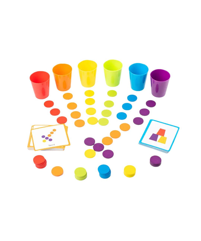 Joc de sortare a jetoanelor, cu 6 pahare, 3 ani+