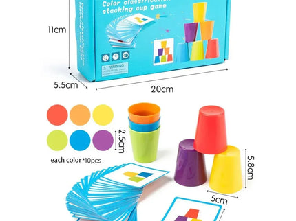 Joc de sortare a jetoanelor, cu 6 pahare, 3 ani+ - Bebeboo - Totul pentru copii. Jucării, Hăinuțe, Perne, Mobilier, Textile