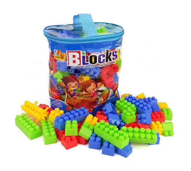 Set de construit - 100 de piese din plastic, 3 ani+ - Bebeboo - Totul pentru copii. Jucării, Hăinuțe, Perne, Mobilier, Textile