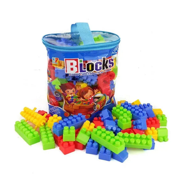 Set de construit - 100 de piese din plastic, 3 ani+ - Bebeboo - Totul pentru copii. Jucării, Hăinuțe, Perne, Mobilier, Textile