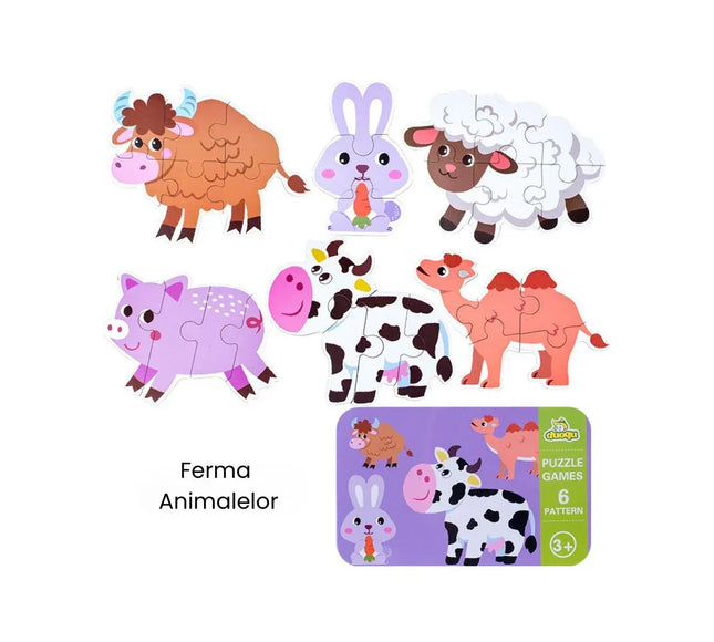 Set din 6 puzzle-uri pentru copii 3 ani+ - Bebeboo - Totul pentru copii. Jucării, Hăinuțe, Perne, Mobilier, Textile
