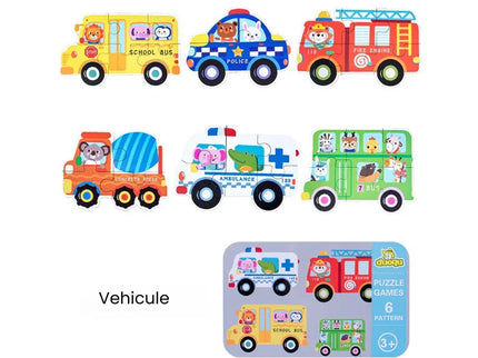 Set din 6 puzzle-uri pentru copii 3 ani+ - Bebeboo - Totul pentru copii. Jucării, Hăinuțe, Perne, Mobilier, Textile