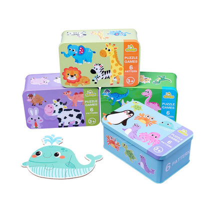 Set din 6 puzzle-uri pentru copii 3 ani+