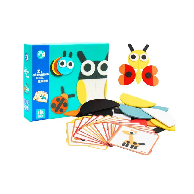 Set de figuri geometrice Animago, 3 ani+ - Bebeboo - Totul pentru copii. Jucării, Hăinuțe, Perne, Mobilier, Textile
