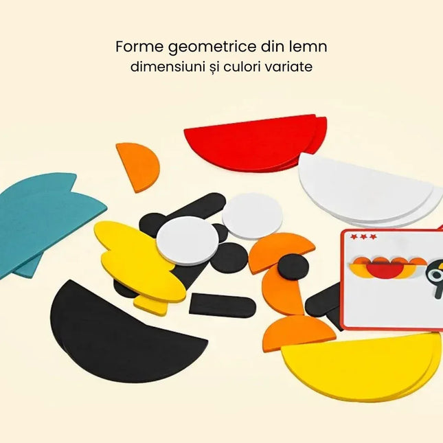 Set de figuri geometrice Animago, 3 ani+ - Bebeboo - Totul pentru copii. Jucării, Hăinuțe, Perne, Mobilier, Textile