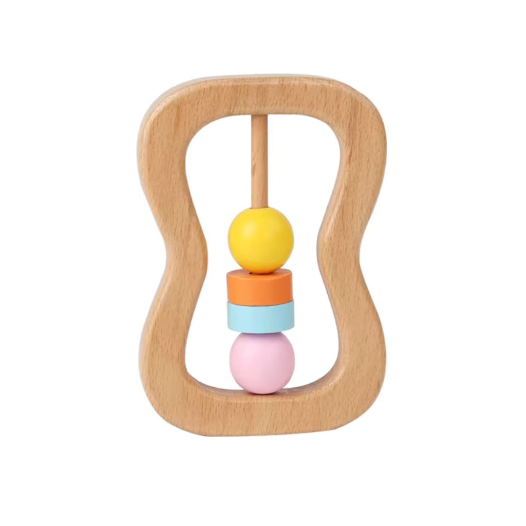 Set 4 jucării senzoriale din lemn, 6 luni+