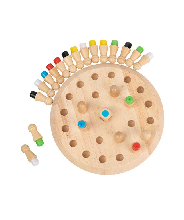Joc de societate și memorie, din lemn - Memory Chess, 3 ani+