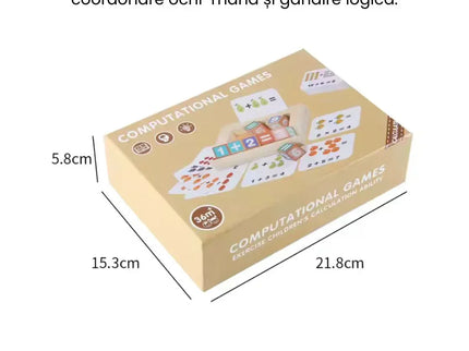 Joc interactiv de calcul matematic, 8 Cuburi din lemn și 53 Carduri , 3 ani+ - Bebeboo - Totul pentru copii. Jucării, Hăinuțe, Perne, Mobilier, Textile