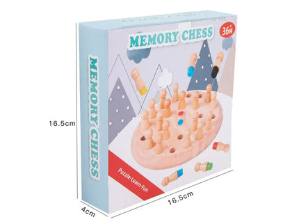 Joc de societate și memorie, din lemn - Memory Chess, 3 ani+ - Bebeboo - Totul pentru copii. Jucării, Hăinuțe, Perne, Mobilier, Textile