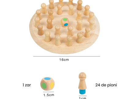 Joc de societate și memorie, din lemn - Memory Chess, 3 ani+ - Bebeboo - Totul pentru copii. Jucării, Hăinuțe, Perne, Mobilier, Textile