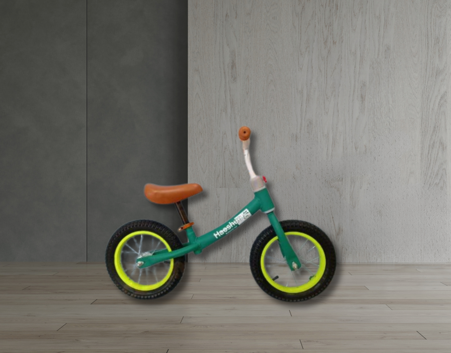 Bicicletă de echilibru Balance Lux Verde, Roți cauciuc