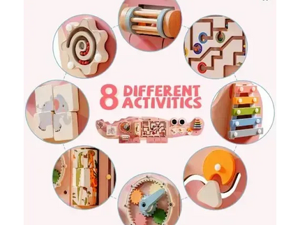 Busy Board din Lemn pentru Perete – Model Crocodil, Activități Montessori pentru Dezvoltare - Bebeboo - Totul pentru copii. Jucării, Hăinuțe, Perne, Mobilier, Textile
