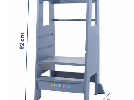 Turn de Invatare pentru Copii - Inaltator de tip Learning Tower cu Treapta de urcare antiderapanta si Balustrade de Protectie - Bebeboo - Totul pentru copii. Jucării, Hăinuțe, Perne, Mobilier, Textile