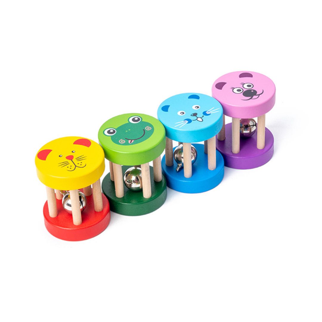 Zornăitoare din lemn, pentru bebeluși 6 luni+