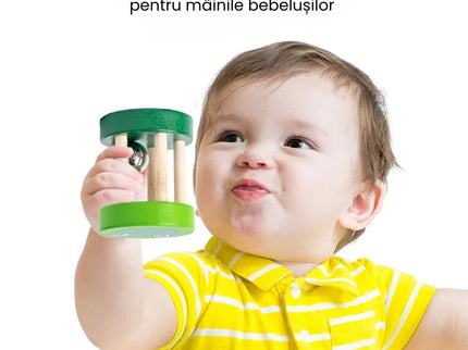 Zornăitoare din lemn, pentru bebeluși 6 luni+ - Bebeboo - Totul pentru copii. Jucării, Hăinuțe, Perne, Mobilier, Textile