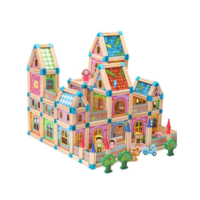 Set de construcție din 128 de piese, 3 ani+ - Bebeboo - Totul pentru copii. Jucării, Hăinuțe, Perne, Mobilier, Textile