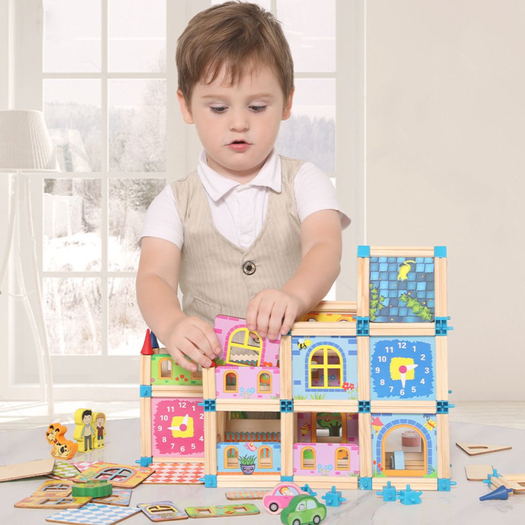 Set de construcție din 128 de piese, 3 ani+