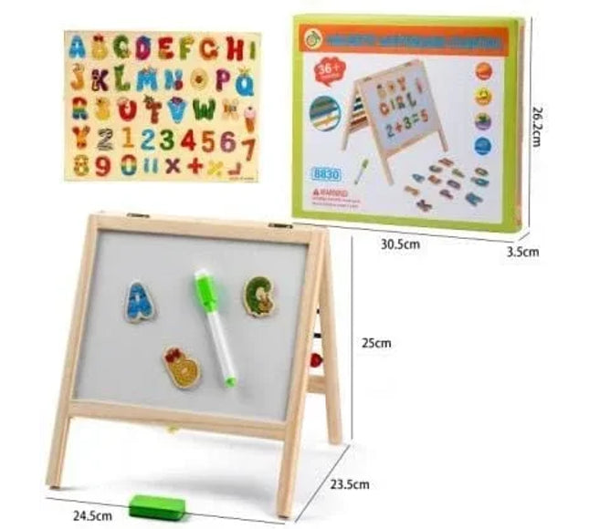 Tablă magnetică cu litere, cifre și numărătoare 24×25 cm – educativă și interactiva - Bebeboo - Totul pentru copii. Jucării, Hăinuțe, Perne, Mobilier, Textile