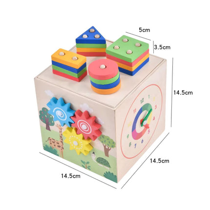 Cub educativ multifuncțional din lemn, 1 an+