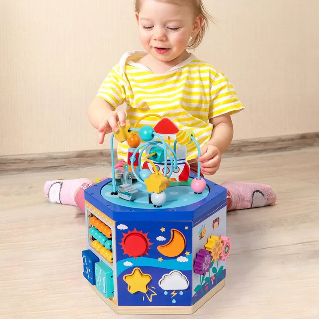 Cub educativ Multifuncțional din lemn 6 în 1