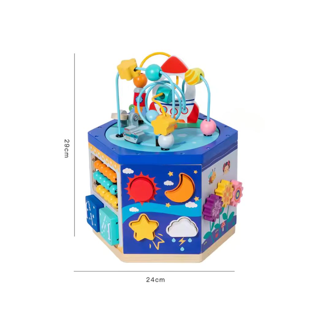 Cub educativ Multifuncțional din lemn 6 în 1