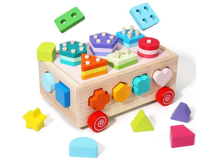 Sortator de Forme Geometrice cu Roți, 1 an+ - Bebeboo - Totul pentru copii. Jucării, Hăinuțe, Perne, Mobilier, Textile