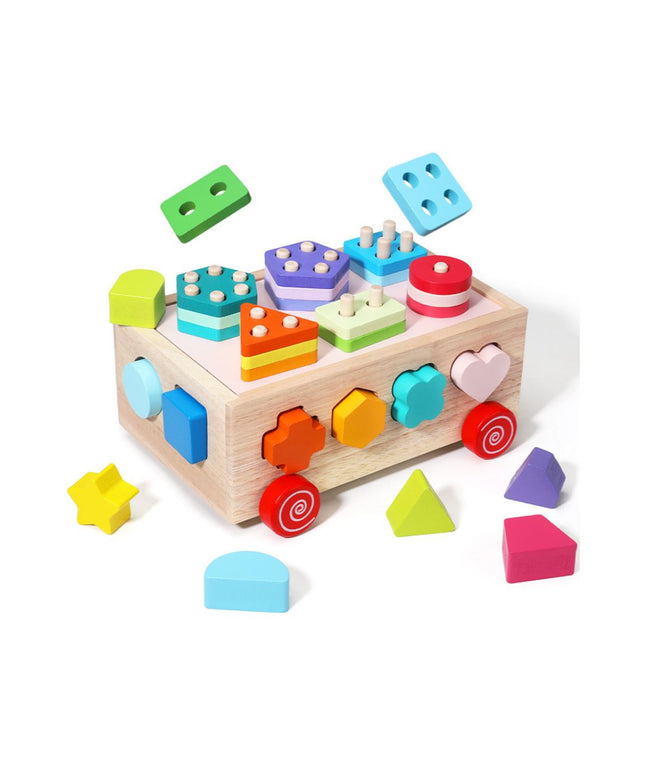 Sortator de Forme Geometrice cu Roți, 1 an+