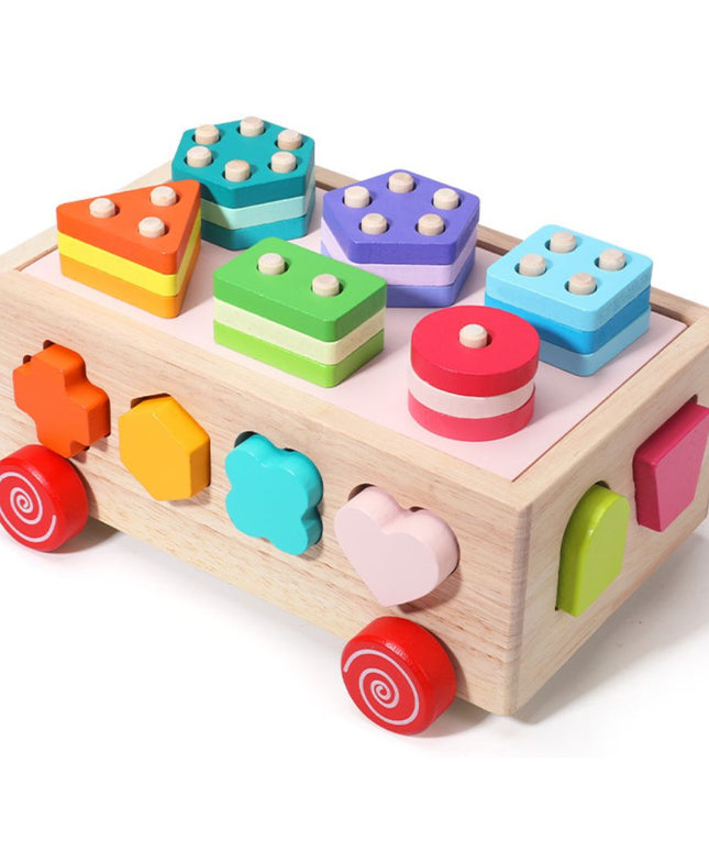 Sortator de Forme Geometrice cu Roți, 1 an+