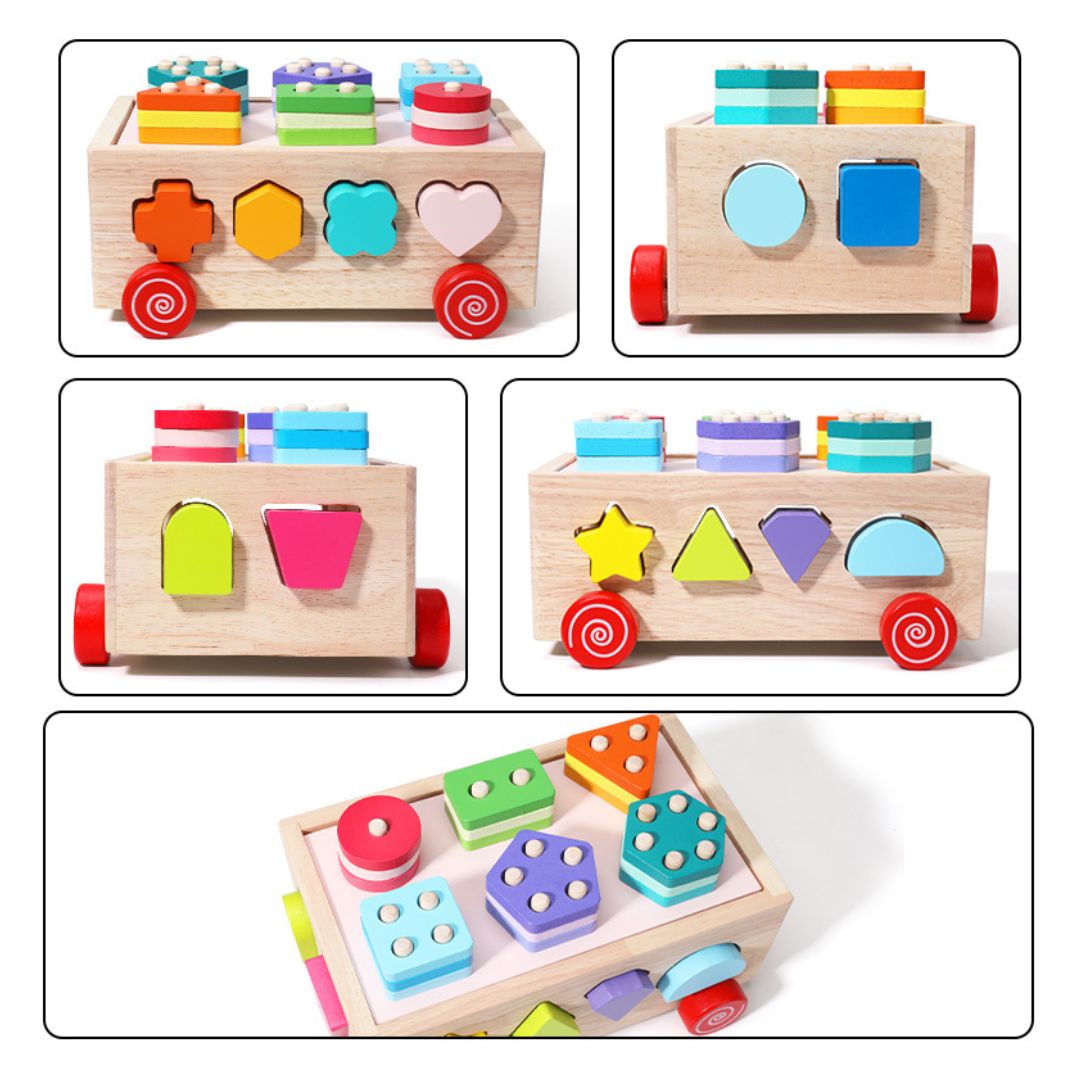 Sortator de Forme Geometrice cu Roți, 1 an+