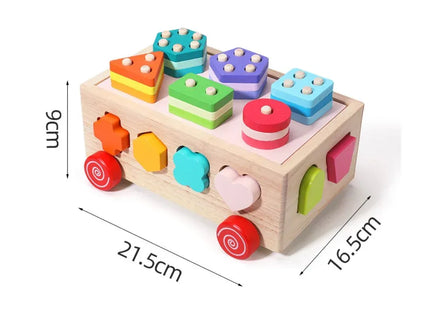Sortator de Forme Geometrice cu Roți, 1 an+ - Bebeboo - Totul pentru copii. Jucării, Hăinuțe, Perne, Mobilier, Textile