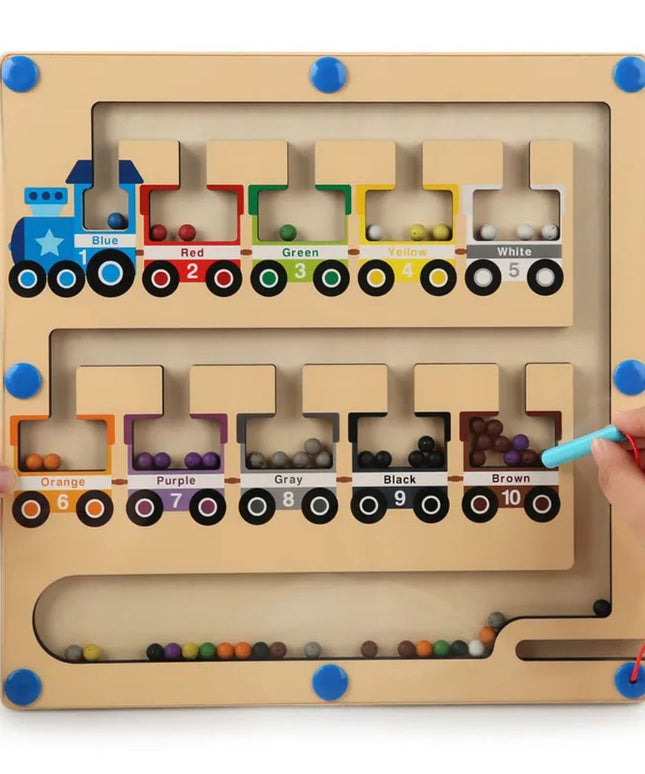 Trenuleț Magnetic al culorilor și numerelor, 3 ani+