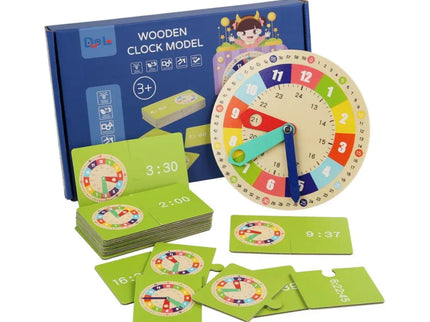 Joc educativ din lemn: Descoperă Timpul, 15 cartonașe, 3 ani+ - Bebeboo - Totul pentru copii. Jucării, Hăinuțe, Perne, Mobilier, Textile