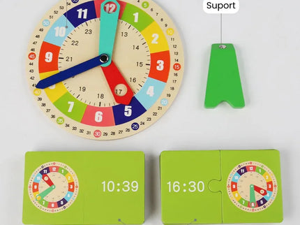 Joc educativ din lemn: Descoperă Timpul, 15 cartonașe, 3 ani+ - Bebeboo - Totul pentru copii. Jucării, Hăinuțe, Perne, Mobilier, Textile