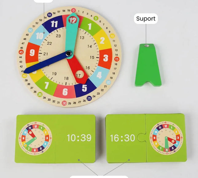 Joc educativ din lemn: Descoperă Timpul, 15 cartonașe, 3 ani+ - Bebeboo - Totul pentru copii. Jucării, Hăinuțe, Perne, Mobilier, Textile