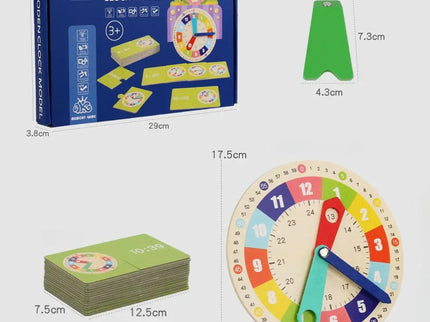 Joc educativ din lemn: Descoperă Timpul, 15 cartonașe, 3 ani+ - Bebeboo - Totul pentru copii. Jucării, Hăinuțe, Perne, Mobilier, Textile