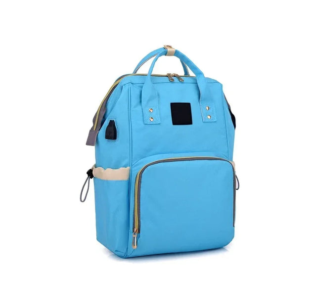 Rucsac pentru mamici si bebelusi, Albastru, 44 x 26 x 17 cm - Bebeboo - Totul pentru copii. Jucării, Hăinuțe, Perne, Mobilier, Textile