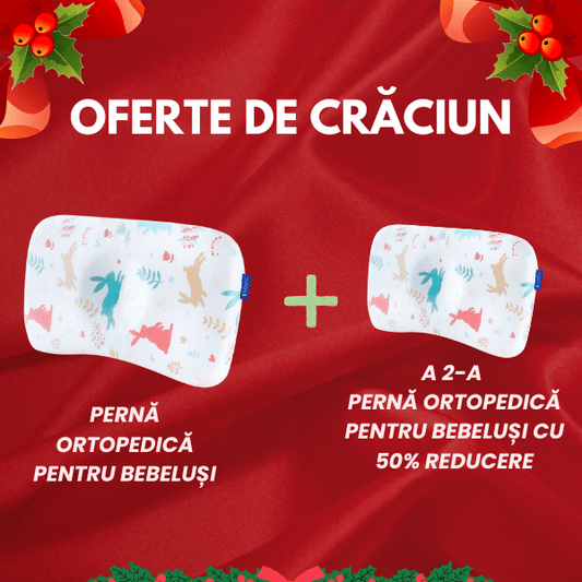 Ofertă de Crăciun: 1 Pernă ortopedică + a 2-a pernă ortopedică cu 50% reducere