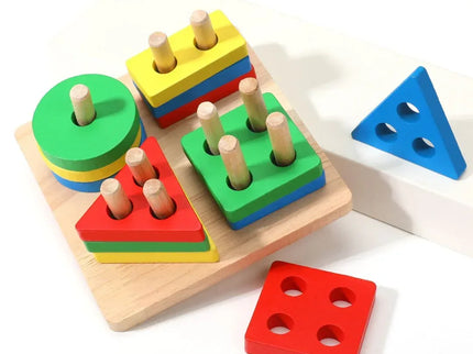 Joc de sortare, 16 forme geometrice, 1 an+ - Bebeboo - Totul pentru copii. Jucării, Hăinuțe, Perne, Mobilier, Textile