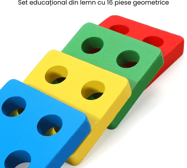 Joc de sortare, 16 forme geometrice, 1 an+ - Bebeboo - Totul pentru copii. Jucării, Hăinuțe, Perne, Mobilier, Textile