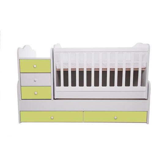 Patut transformabil VESSANTI Touring - Alb cu Verde