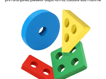 Joc de sortare, 16 forme geometrice, 1 an+ - Bebeboo - Totul pentru copii. Jucării, Hăinuțe, Perne, Mobilier, Textile