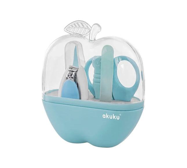 Set de îngrijire unghii bebe Akuku – cutie albastră, forfecuţă & pile unghii - Bebeboo - Totul pentru copii. Jucării, Hăinuțe, Perne, Mobilier, Textile