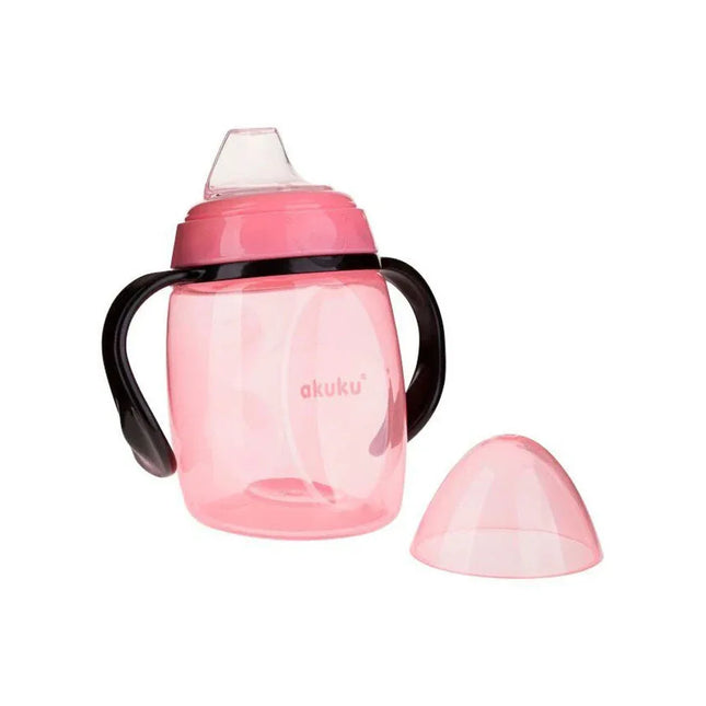 Cană cu cioc pentru copii, cu mânere – 280 ml, roz