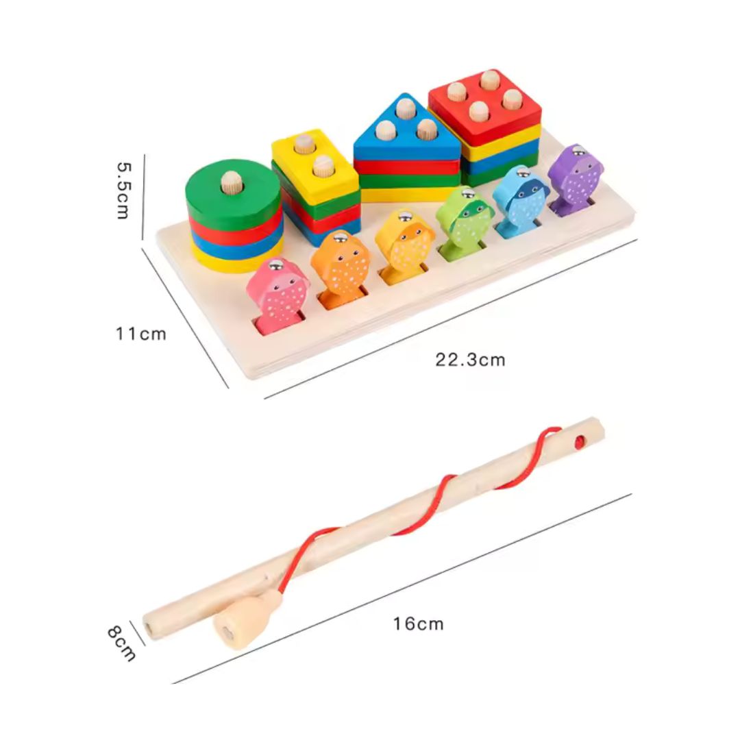 Joc multifuncțional 2 în 1: sortare și pescuit, 2 ani+
